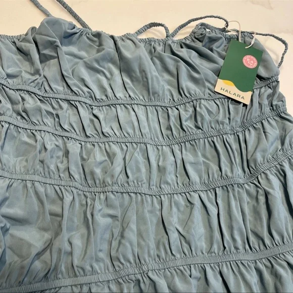 HALARA Sky Blue Ruched Dress - Picture 2 of 8